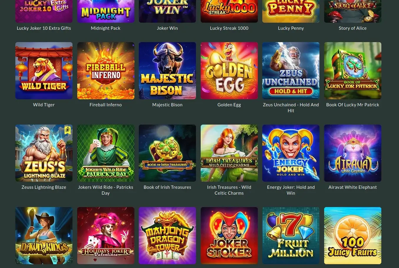 Goldex online casino games